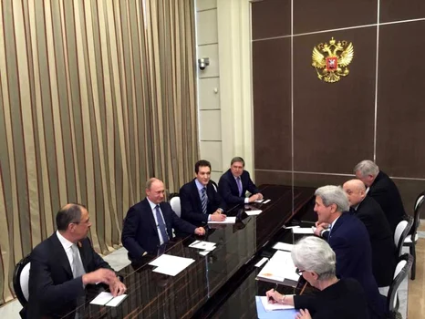 Intalnire Serghei Lavrov cu John Kerry FOTO Maria Zakharova/Facebook