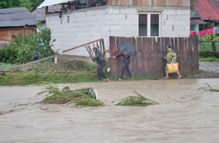 
    Potop la  Borşa, în  Maramureş   