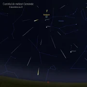 Curentul de meteori Geminide. FOTO SARM