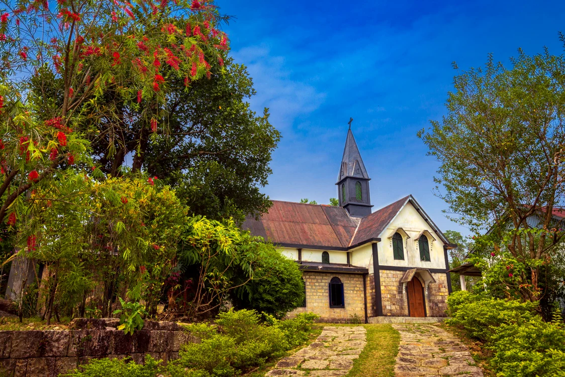 Biserică în Mawlynnong FOTO Shutterstock 