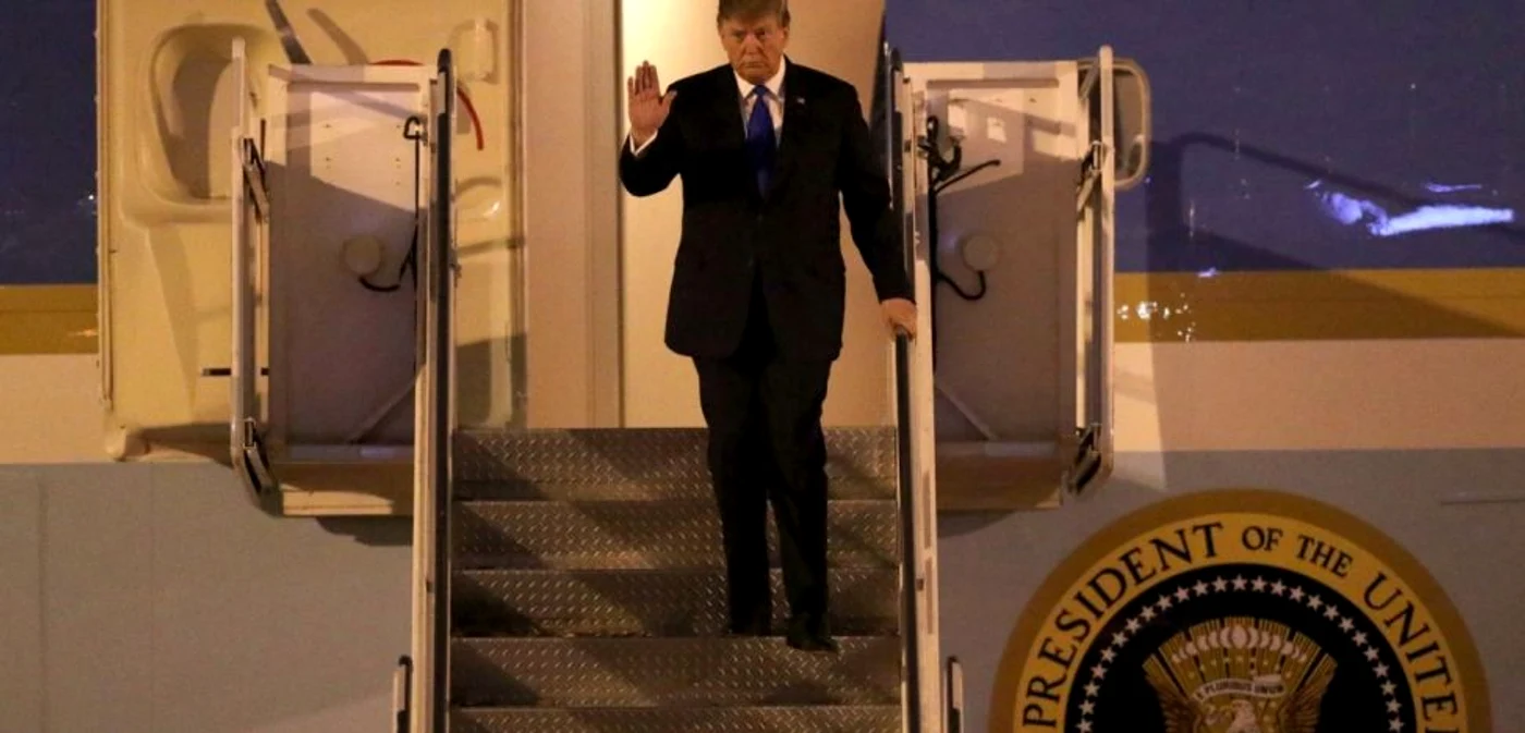 Donald Trump sosind la Hanoi FOTO EPA-EFE