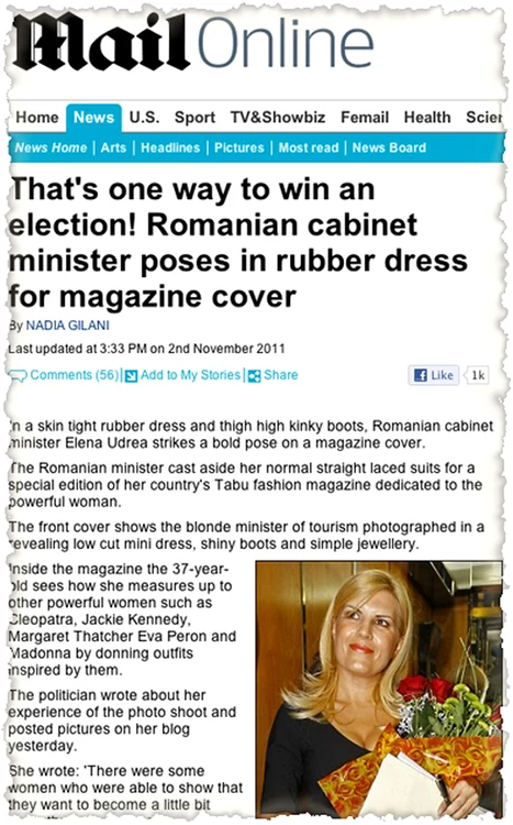 Lăudată în «Daily Mail»