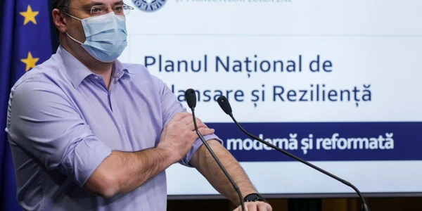 Conferinţă de presă Planul Naţional de Redresare şi Rezilienţă Cristian Ghinea Dan Barna FOTO Inquam Photos / Octav Ganea 