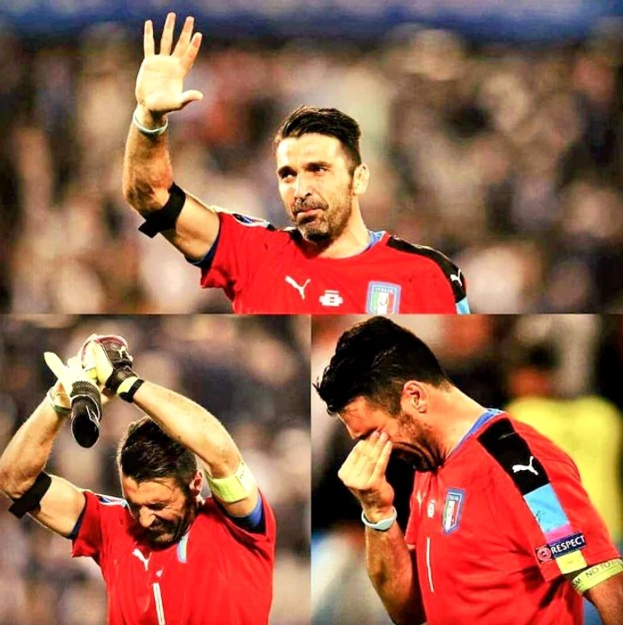 Buffon plânge în hohote după eliminarea Italiei