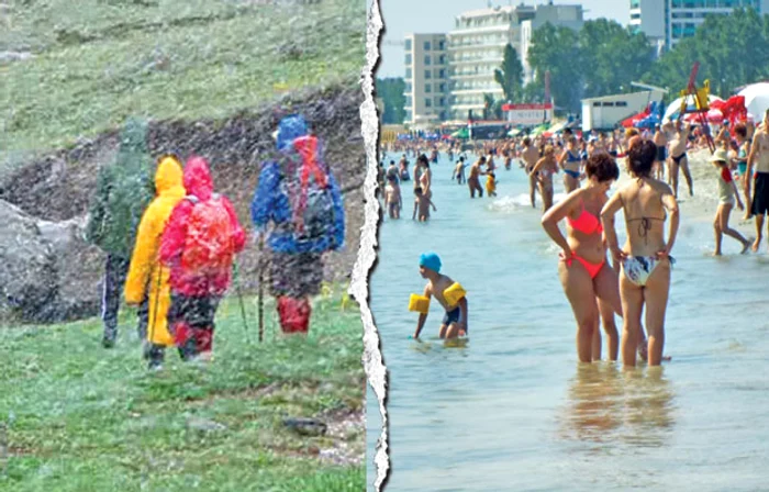 În Munţii Bucegi, a nins ca iarna, iar în staţiunea Mamaia, plaja era plină Foto Captură