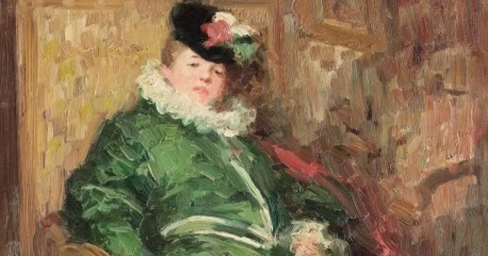 Colombina în verde, pictură de Nicolae Grigorescu FOTO Artmark