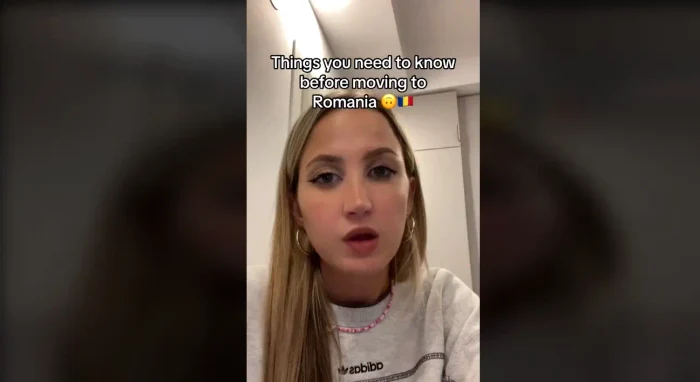 Tânăra le dă sfaturi străinilor care vor să se stabilească în România FOTO captură video Tik Tok