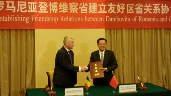 Înţelegerea de cooperare a Judeţului Dâmboviţa cu Regiunea Guangxi, semnată în data de 24 februari FOTO CJD