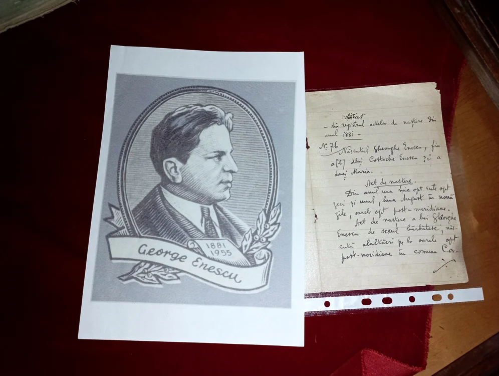 George Enescu, certificat de naștere FOTO Cosmin Zamfirache