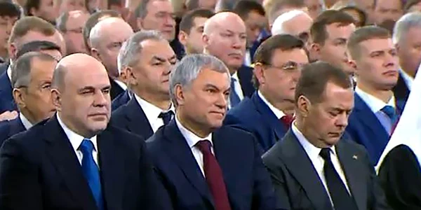 Dmitri Medvedev a adormit in timpul discursului lui Vladimir Putin FOTO Profimedia jpg