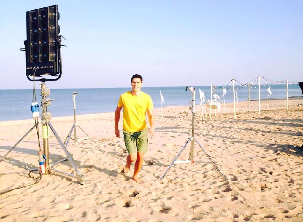 George a filmat o reclamă la Eforie Sud