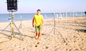 George a filmat o reclamă la Eforie Sud jpeg