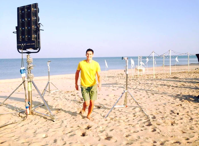 George a filmat o reclamă la Eforie Sud