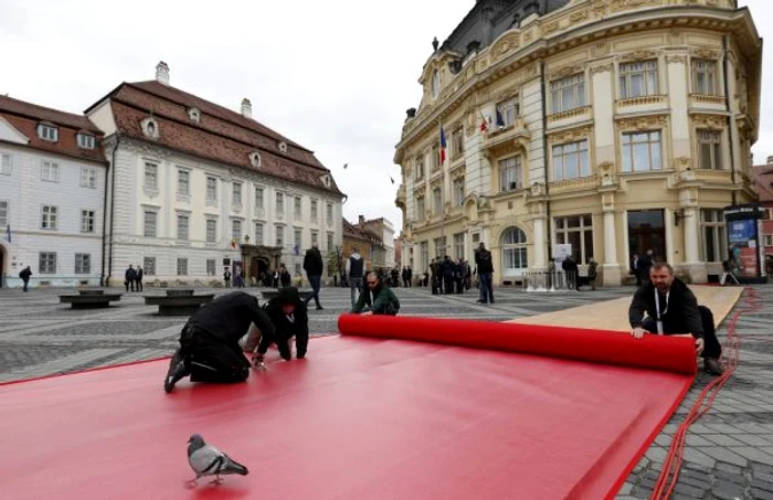 Pregatiri la Sibiu pentru summit - FOTO EPA-EFE