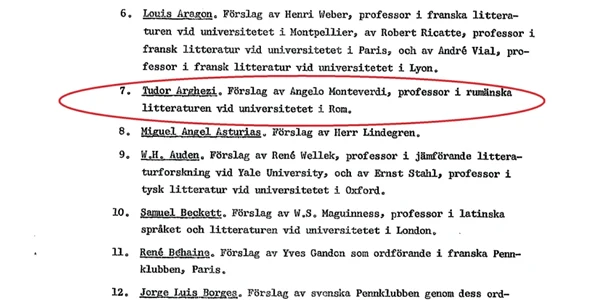 nobel facsimil arghezi
