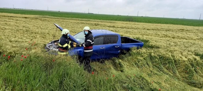 Accident pe DN21 FOTO ISU Ialomiţa