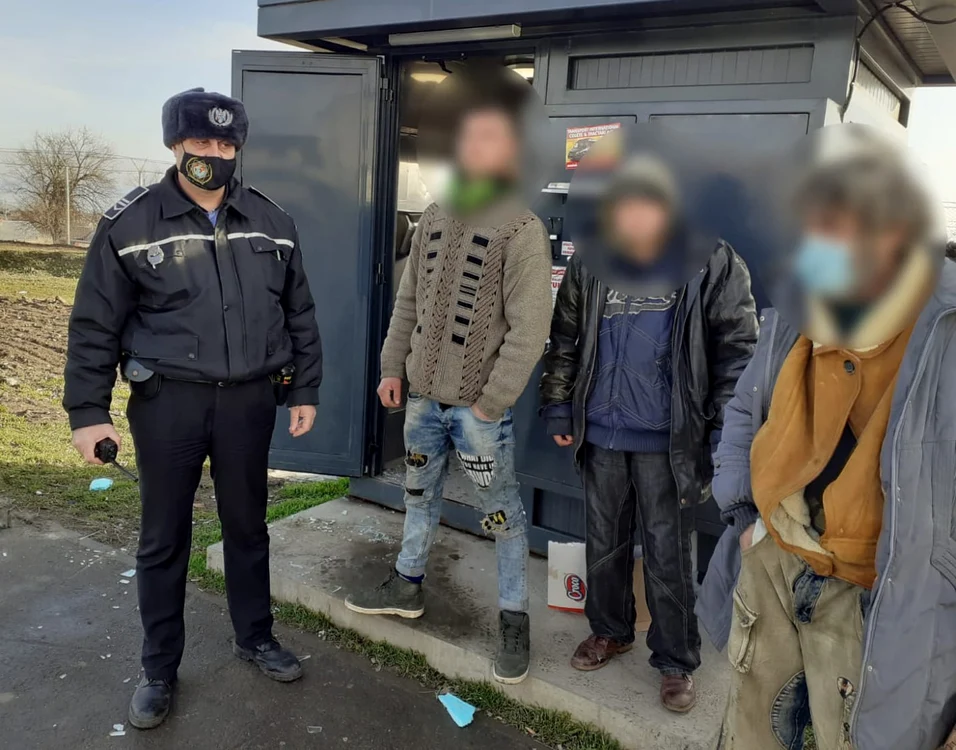 Cei patru bărbaţi implicaţi în altercaţie FOTO Poliţia Locală Galaţi