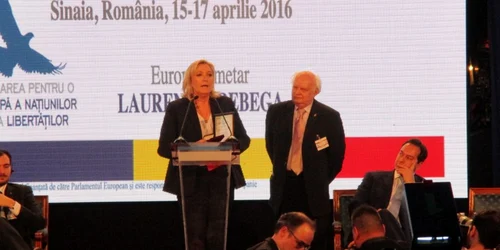 Marine Le Pen la conferinta de la Sinaia FOTO Radu Eremia