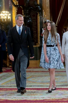 Infanta Sofia la depunerea juramantului Prințesei Leonor, viitoarea regină a Spaniei