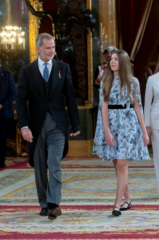 Infanta Sofia la depunerea juramantului Prințesei Leonor, viitoarea regină a Spaniei