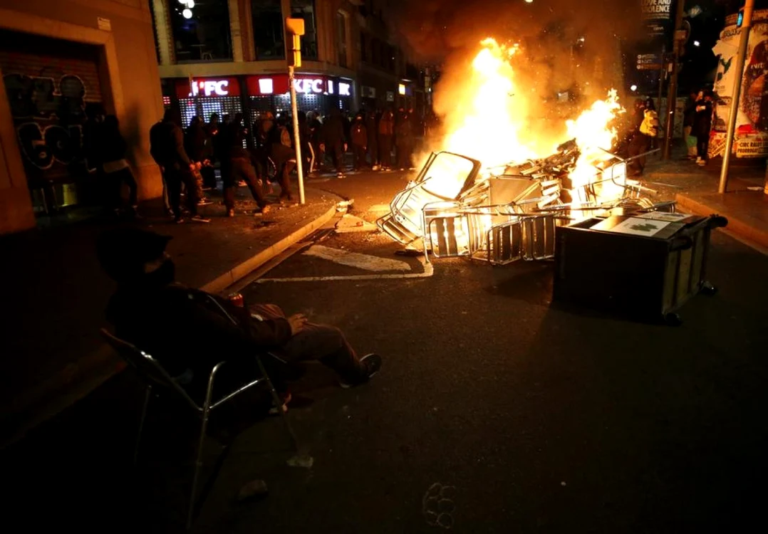 Violenţe la Barcelona Foto EPA EFE