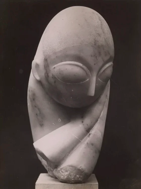 Fotografie, Domnișoara Pogany, vedere din față, 1914 1920, colecție privată  webp