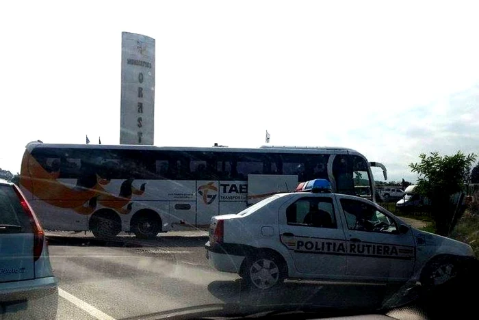 Accidentul s-a petrecut la intrarea în Orăştie. FOTO: Florin Cristian