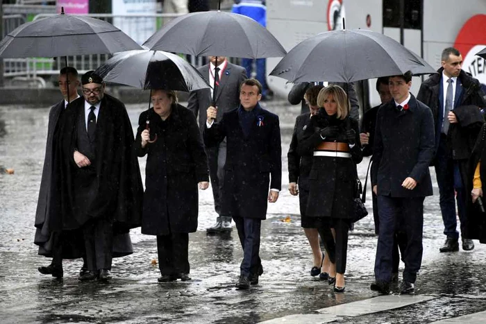 Zeci de lideri au participat la ceremonia de comemorare a 100 de ani de la armistiţiu FOTO EPA - EFE