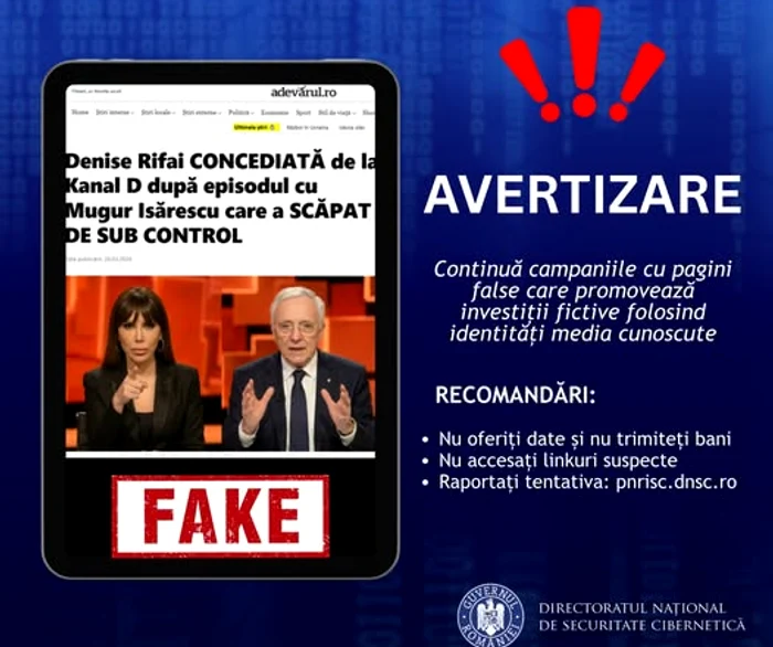 DNSC trage semnal de alarmă. FOTO: Facebook