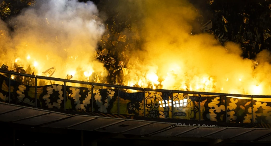 Suporterii lui Maccabi au fost atacați la Amsterdam. Foto EPA EFE