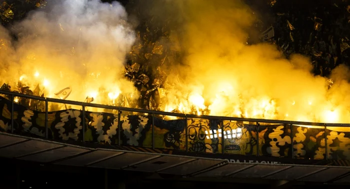 Suporterii lui Maccabi au fost atacați la Amsterdam. Foto EPA EFE