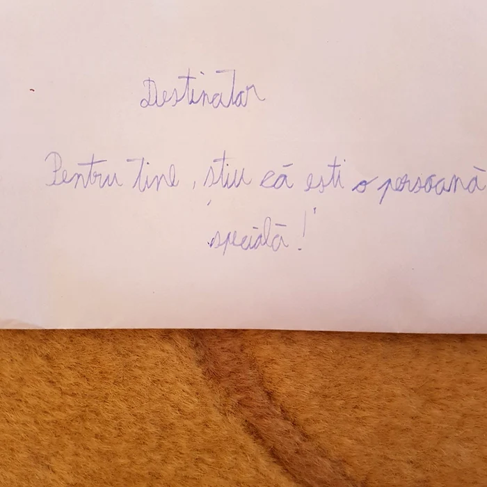 Epistola este semnată "Cristian, un elev de clasa a III-a" FOTO Facebook.com/Viorica Rus