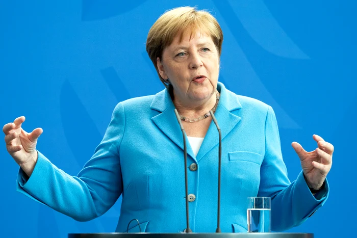 Angela Merkel (64 de ani) a fost văzută tremurând necontrolat la întâlnirea cu președintele Ucrainei la Berlin. Foto: Getty
