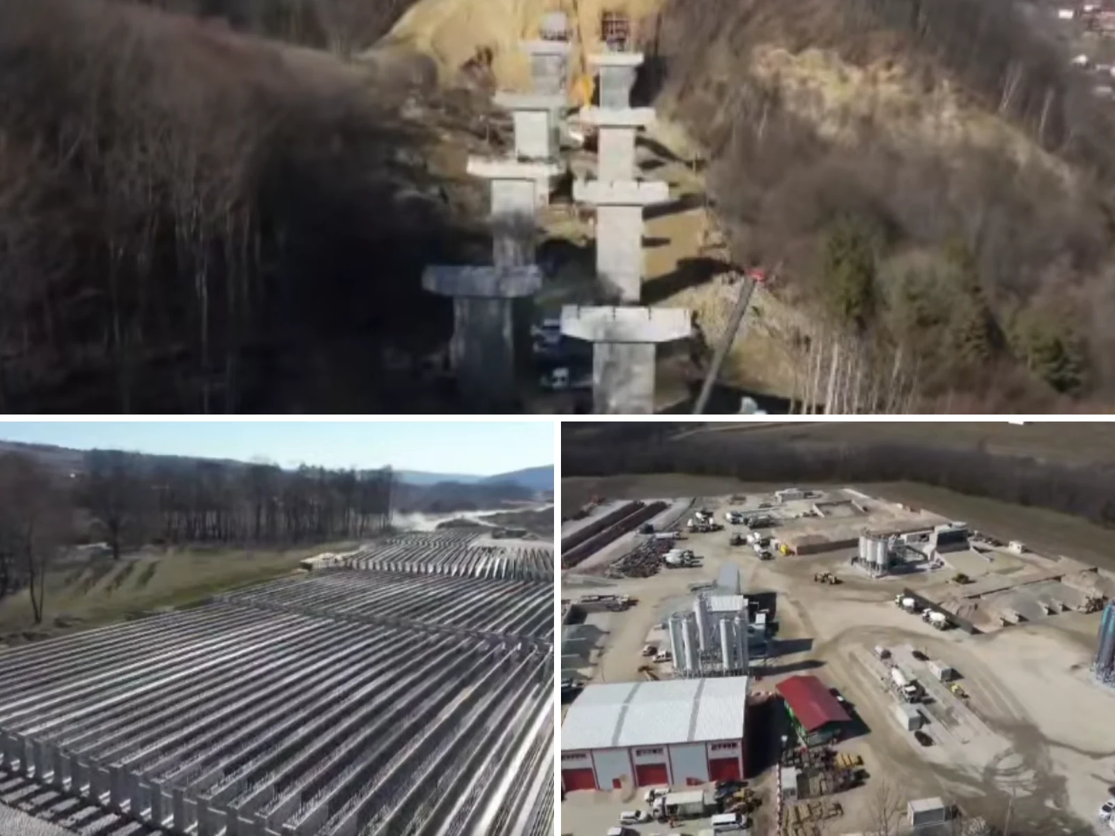 Cum arată șantierul pe Secțiunea Cornetu–Tigveni a Autostrăzii A1. 1.500 de muncitori lucrează la proiect