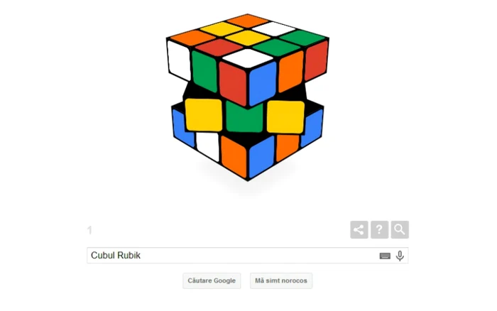 Google aniversează primii 40 de ani de la inventarea cubului Rubik.