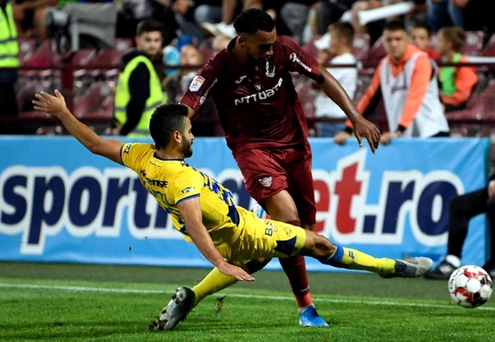 Omrani a marcat golul victoriei în meciul tur dintre CFR Cluj și Maccabi Tel AvivFOTO: Sportpictures.eu