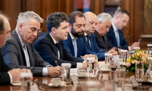 nicusor dan la intalnirea cu sindicatele de la palatul cotroceni  Foto Presidency jpg