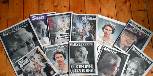 Moartea Reginei in presa internationala- prima pagina a ziarelor FOTO Profimedia 