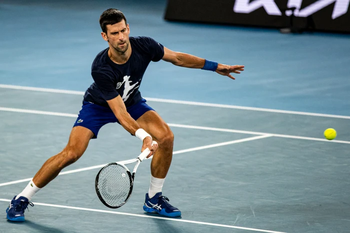 Novak Djokovic și-a scurtat antrenamentul pe care l-a susținut joi, la Melobourne (Foto: EPA-EFE)