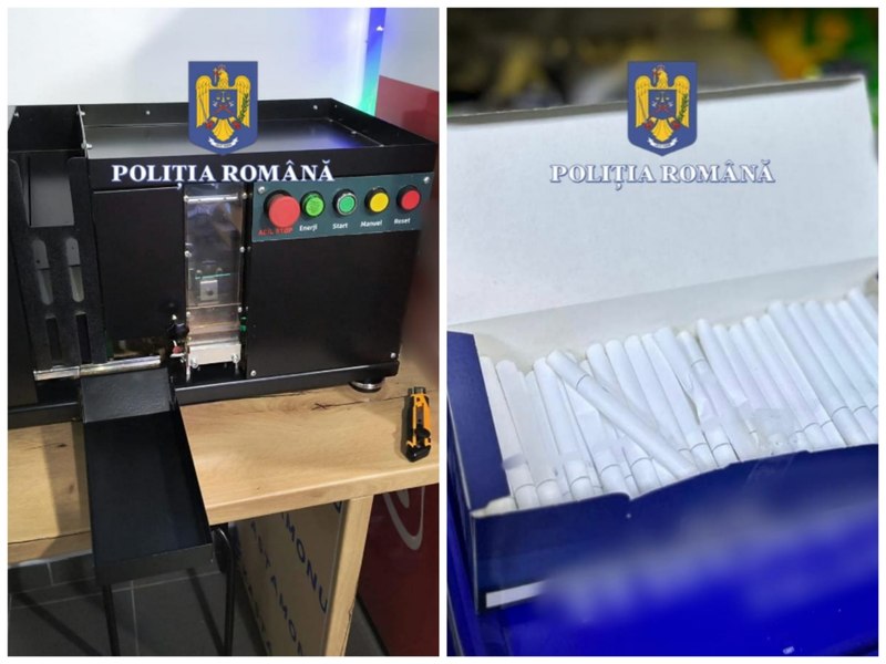 „Fabrică” de țigarete acasă. Cum reușea să vândă producția slătineanul prins de polițiști 