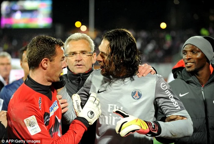 Finalul partidei Evian - PSG FOTO a avut scene tensionate Afp/Getty Images