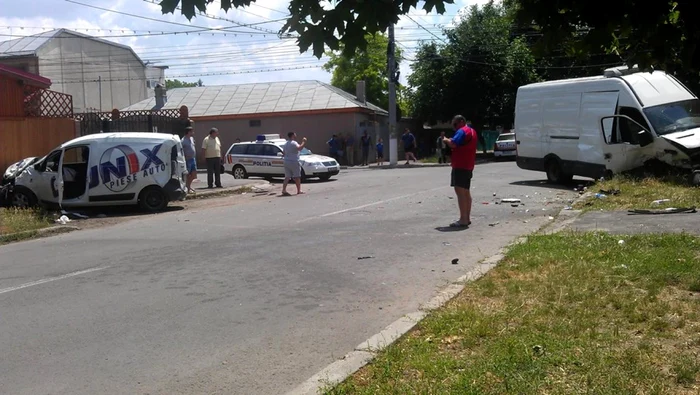 Imagine de la locul accidentului din Galaţi. Foto