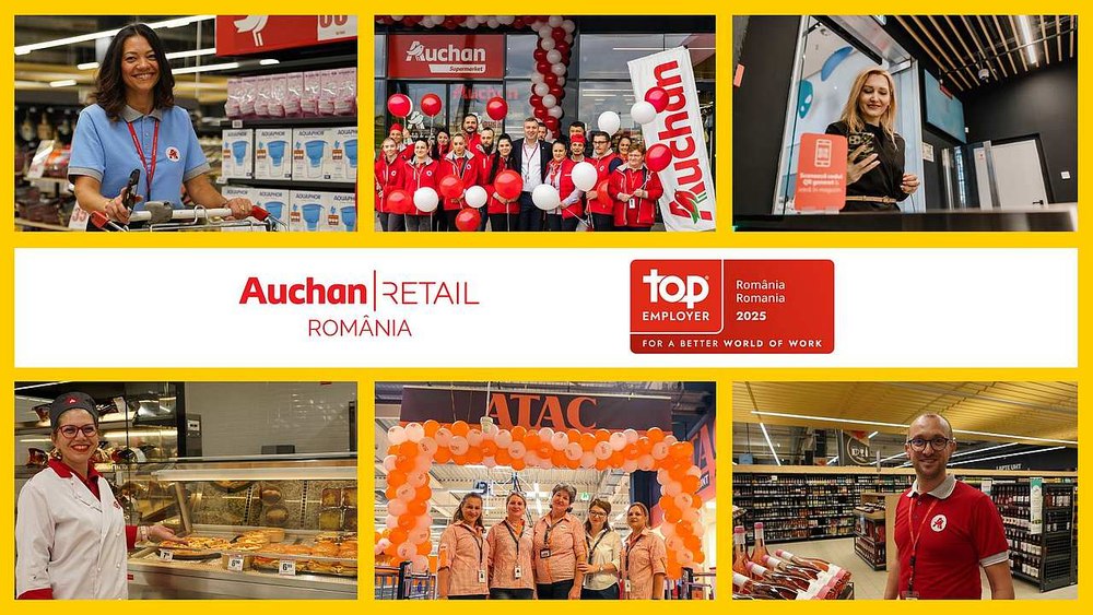 Auchan România primește certificarea Top Employer 2025 pentru al treilea an consecutiv 