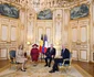 Emmanuel Macron, Regina Mathilde, Regele Philippe al Belgiei și Brigitte Macron la Palatul Elysee. FOTO: Casa Regală belgiană