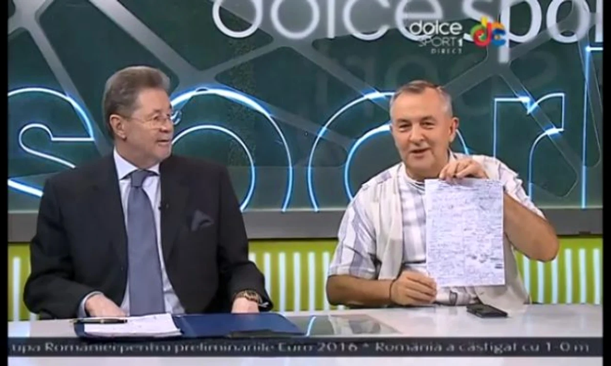 
    Foiţele lui Cornel Dinu (captură Dolce Sport)  