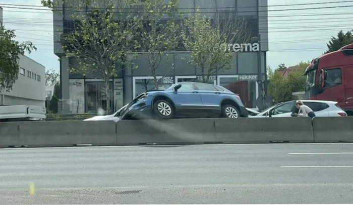 Accidentul din Corbeanca  FOTO Info Trafic Bucuresti si Ilfov