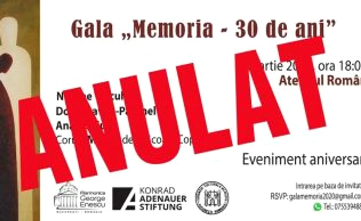 Evenimentul trebuia să aibă loc în Sala mare a Ateneului Român