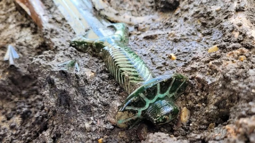 O sabie antică de bronz, descoperită în Germania