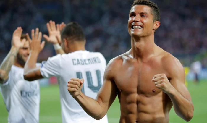 Cristiano Ronaldo și-a etalat mușchii la toate echipele la care a jucat. Foto EPA EFE