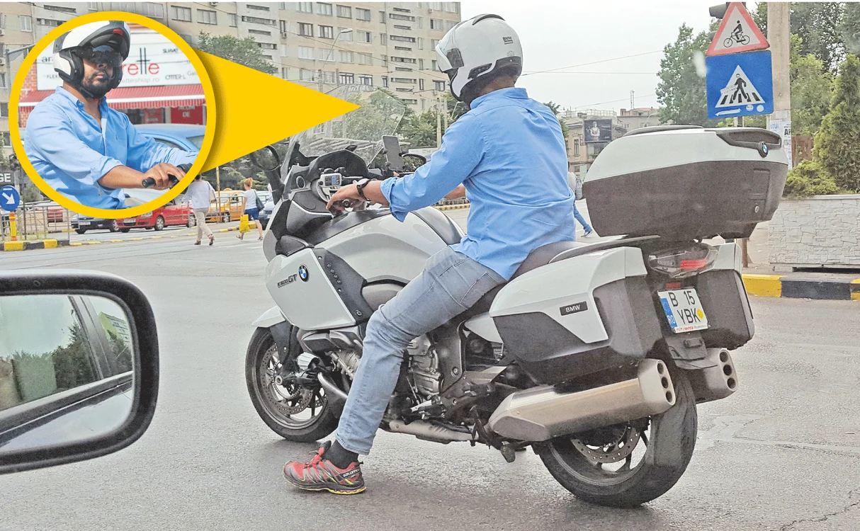 Cabral se făleşte cu un motor BMW K 1600 GT, de 20.000 de euroFoto: Mihai Ionescu